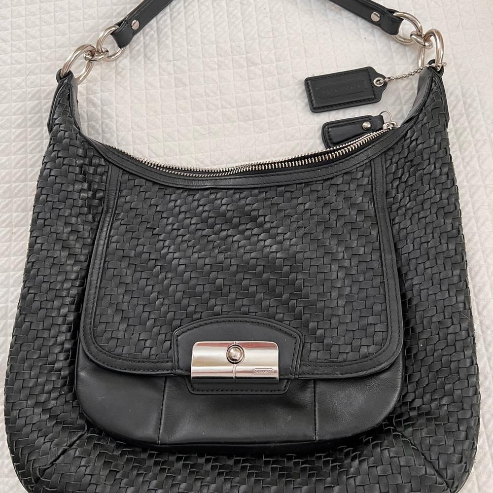 Coach Kristin woven leather bag